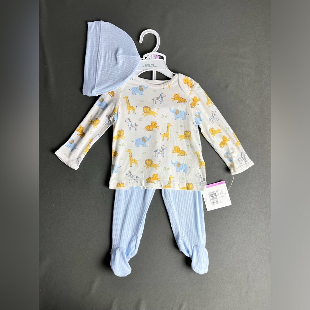 NWT Little Me Baby boy Bamboo 3-pieces set Size 9 Months
